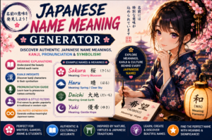 Japanese Name Meaning Generator | Discover Name Meanings