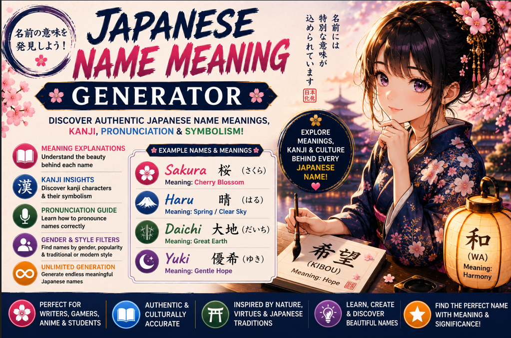 Japanese Name Meaning Generator